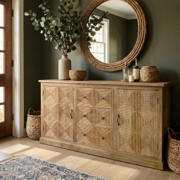 Komoda Drewniana Malibu 193 cm Drewno Mango | Meble Rustykalne