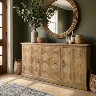 Komoda Drewniana Malibu 193 cm Drewno Mango | Meble Rustykalne