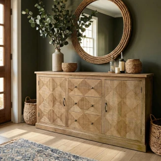 Komoda Drewniana Malibu 193 cm Drewno Mango | Meble Rustykalne