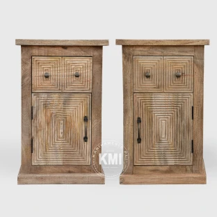 Komplet Szafek Nocnych Malibu Drewno Mango | Meble Rustykalne
