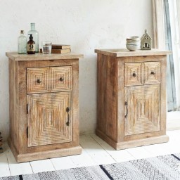 Komplet Szafek Nocnych Malibu Drewno Mango | Meble Rustykalne