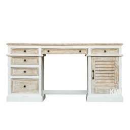 Biurko Drewniane Żaluzje 160x60 Drewno Mango | Meble Hampton