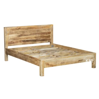 łóżko loftowe do sypialni 160x200 bez materaca lite drewno mango rama