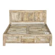 solidne łóżko rustykalne do sypialni 160x200 lite drewno mango