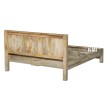 zabudowany tył zagłówka łóżka rustykalnego deski z litego drewna mango