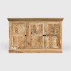 drewniana komoda orientalna z rzezbionymi ornamentami naturalne meble indyjskie