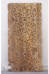 Meble Indyjskie | Rzeźbiony Panel Zagłówek Drewniany 180 cm Mango
