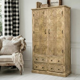 Szafa Drewniana Malibu 100x180 Styl Coastal | Meble Rustykalne