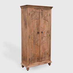 Ręcznie Rzeźbiona Szafa Indyjska 90 cm z Drewna Mango | Meble Orientalne