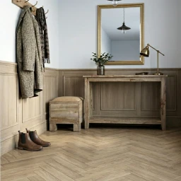 Drewniana Pufa ze Schowkiem Juta 40 cm | Meble Rustykalne Loft