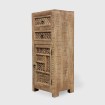 meble indyjskie rzeźbione ornamenty w stylu boho waska komoda shanti