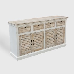 Duża Komoda Żaluzjowa 180x90 cm Drewno Mango | Meble Hampton