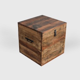 Wielofunkcyjna Skrzynia ze Starego Drewna 45 cm | Meble Loftowe