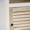 detal drzwi zaluzjowych i uchwytu waska biblioteczka meble hampton