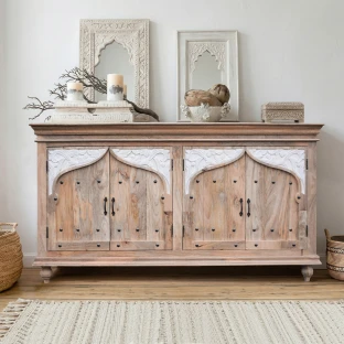 Drewniana komoda Samira – meble indyjskie boho