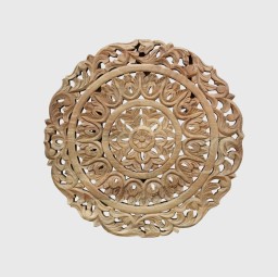 Panel Ścienny Mandala 60 cm | Ażurowa Dekoracja Drewniana Rzeźbiona