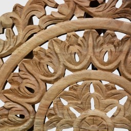 Panel Ścienny Mandala 60 cm | Ażurowa Dekoracja Drewniana Rzeźbiona