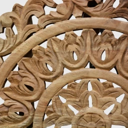 Panel Ścienny Mandala 60 cm | Ażurowa Dekoracja Drewniana Rzeźbiona