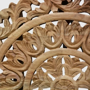 Panel Ścienny Mandala 60 cm | Ażurowa Dekoracja Drewniana Rzeźbiona