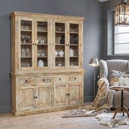 Meble Rustykalne | Duży Kredens Drewniany Oxford 180 cm Mango Postarzane