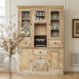 Meble Drewniane | Kredens z Nadstawką Witryna 150 cm Mango Lakier