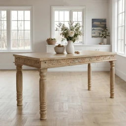 Stół Drewniany Rzeźbiony Rubin 140x90 cm Meble Indyjskie