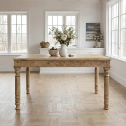 Stół Drewniany Rzeźbiony Rubin 140x90 cm Meble Indyjskie