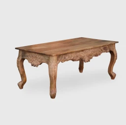 Meble Orientalne | Stolik Drewniany Rzeźbiony 120 cm Lite Drewno Mango