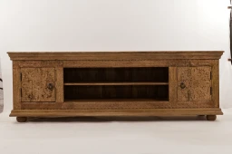 Meble Indyjskie | Rzeźbiona Szafka RTV Boho 180 cm z Drewna Mango