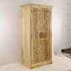 meble indyjskie duża szafa rzeźbiona z drewna mango naturalna 200cm