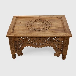 Meble Orientalne | Stolik Kawowy Rzeźbiony 90x60 cm Drewno Mango 