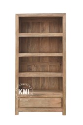 Meble Drewniane | Nowoczesna Biblioteczka z Szufladą 90 cm Mango