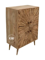 Meble Drewniane | Komoda Sunrise 80 cm Mango i Drewno z Recyklingu