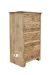 komoda w stylu boho 55x40x100 lite drewno mango 5 szuflad meble drewniane