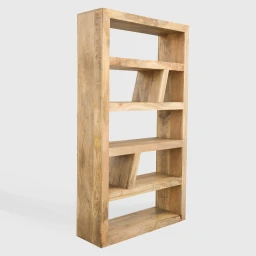 Meble Drewniane | Biblioteczka 100 cm Drewno Mango Naturalne
