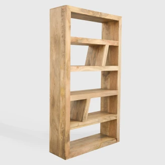 biblioteczka drewniana mango otwarta forma wolnostojąca przegroda meble indyjskie