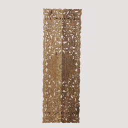 Meble Boho | Panel Drewniany Rzeźbiony 150x50 cm Mango Naturalny