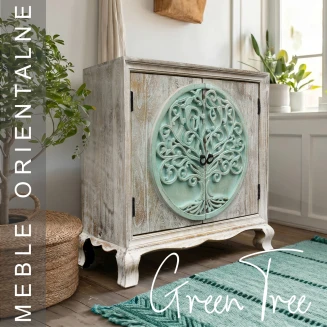Meble Orientalne | Komoda Rzeźbiona Green Tree Mango 90 cm