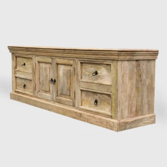 komoda drewniana widok z boku front meble rustykalne