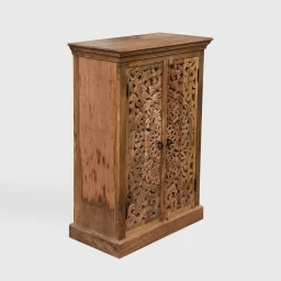 Meble Orientalne | Komoda Rzeźbiona Mandala Mango Orzech 115 cm