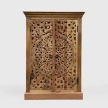 komoda rzeźbiona mandala 80x45x115 cm na wprost rzemieślnicze meble orientalne wykończenie lakierem orzechowym