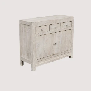 Drewniana Komoda White Republic 116 cm | Meble w Stylu Hampton