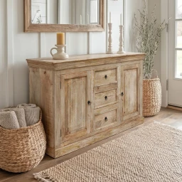 Komoda z drewna mango postarzana Milford 150 cm | Meble Rustykalne