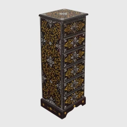 Meble Orientalne | Szafka Ręcznie Malowana Mango 6 Szuflad 94cm