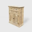 meble rustykalne komoda drewniana milford 100cm z litego mango naturalny odcień 4 szuflady szafka skos z góry