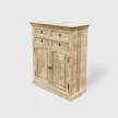 meble rustykalne komoda drewniana milford 100cm z litego mango naturalny odcień 4 szuflady szafka skos z góry