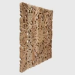 panel drewniany rzeźbiony mango 90x90 profil z boku widoczna grubość 3 cm oraz dodatkowe listwy dystansowe