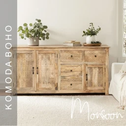 Meble Boho | Komoda Drewniana Monsoon Mango Naturalna 175 cm