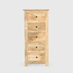 Meble Boho | Komoda Słupek Monsoon Mango Naturalna 50 cm