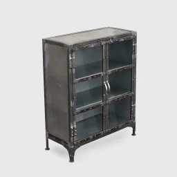 Mała Przeszklona Loftowa Witryna Metalowa 70 cm | Meble Industrialne
